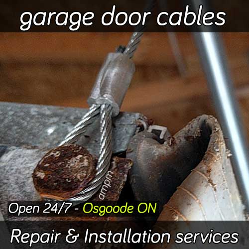 Garage door cable repair service in Osgoode Ontario